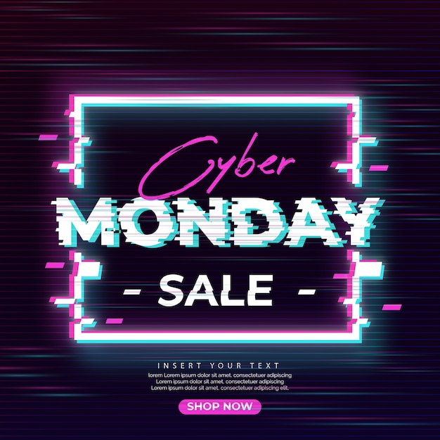 Glitch cyber monday sale banner