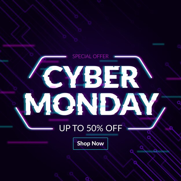 Glitch cyber monday special offer banner