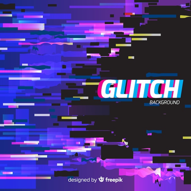 Free vector glitch effect background