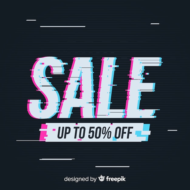 Glitch effect sale background