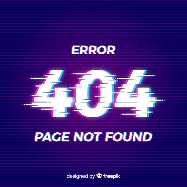 글리치 오류 404 페이지 배경