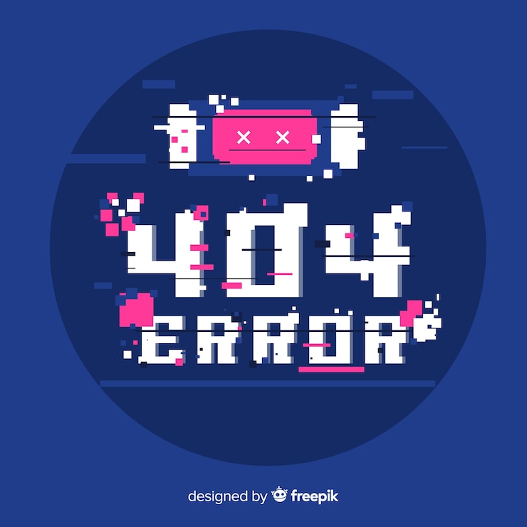 Free Vector glitch error 404 page background