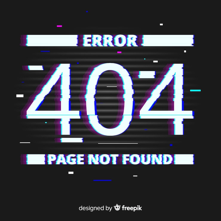 Free Vector glitch error 404 page background