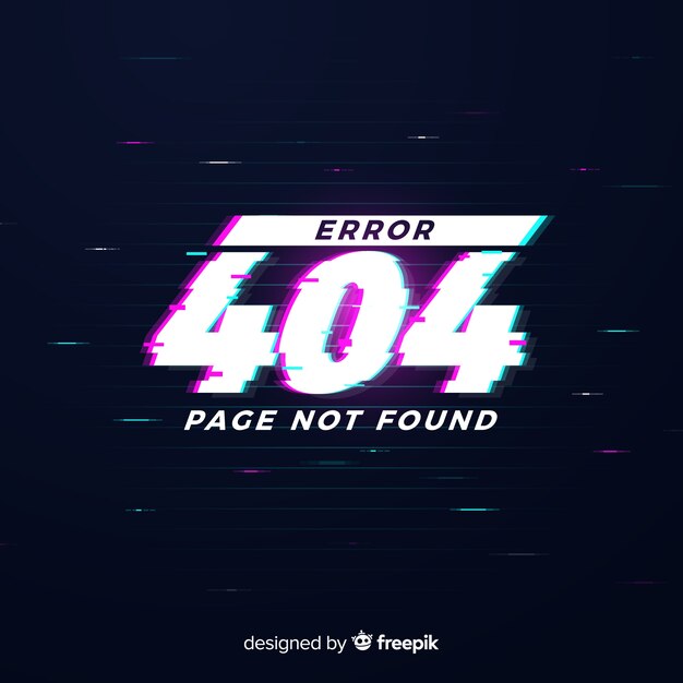 글리치 오류 404 페이지 배경