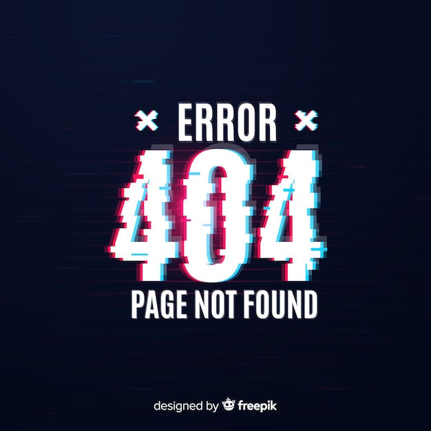 Glitch error 404 page background