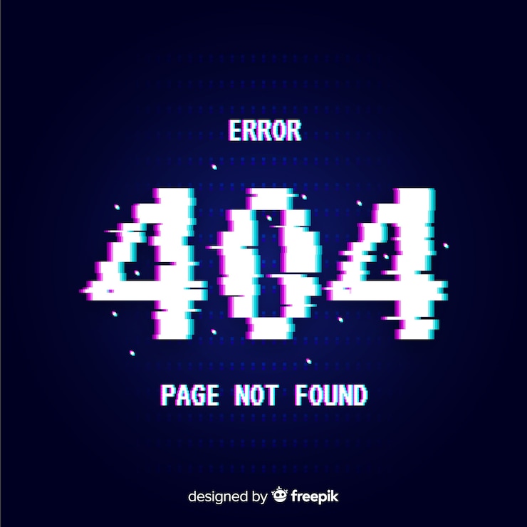 Free Vector glitch error 404 page background