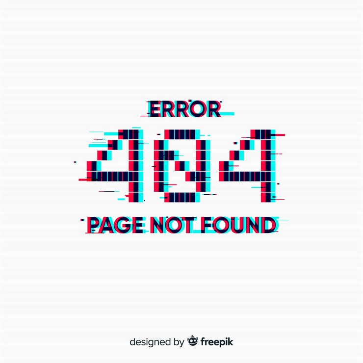 Free Vector glitch error 404 page background