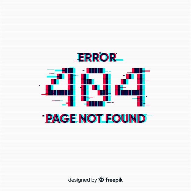 Glitch error 404 page background