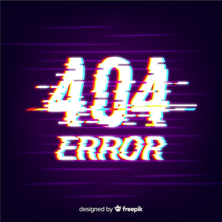 Free Vector glitch error 404 page background
