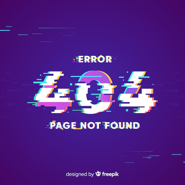 Glitch error 404 page