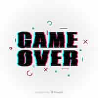 Free vector glitch game over background