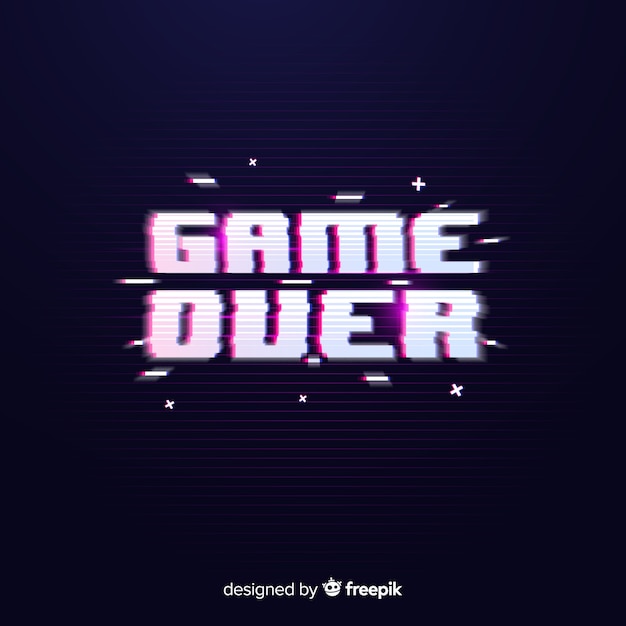 Glitch game over background