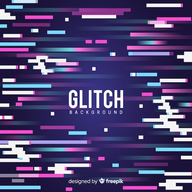 Vettore gratuito sfondo strisce glitch