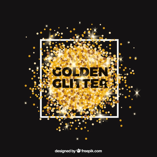 Free vector glitter background in golden style