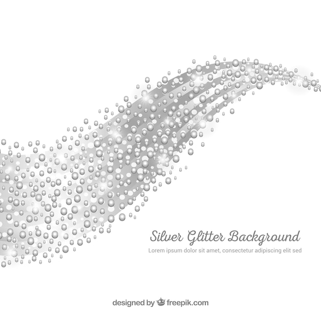 Free vector glitter background in silver color