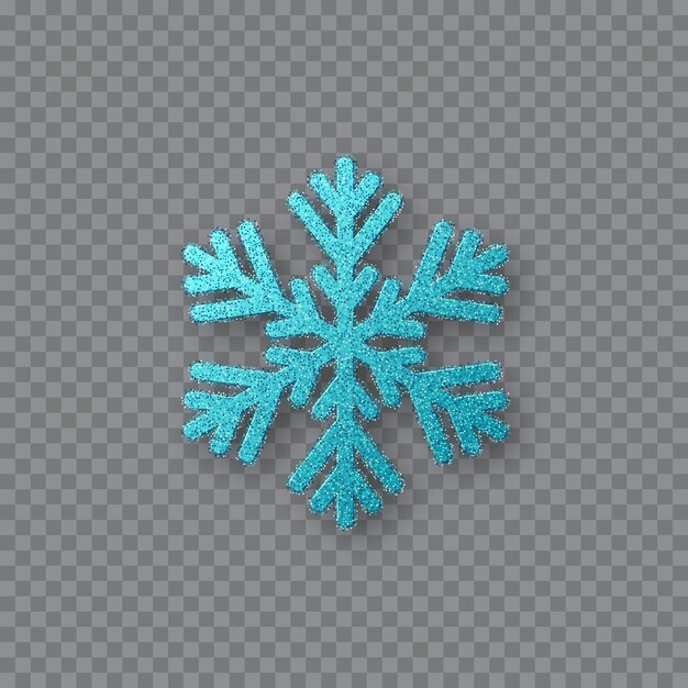 Glitter blue snowflake.