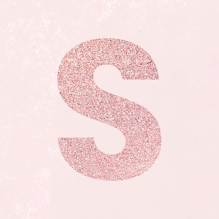 Free Vector glitter capital letter s sticker vector