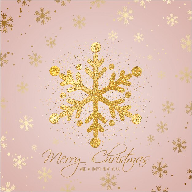 Glitter Christmas snowflake background