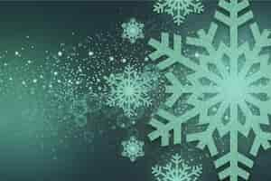 Free vector glitter effect of snowflakes background