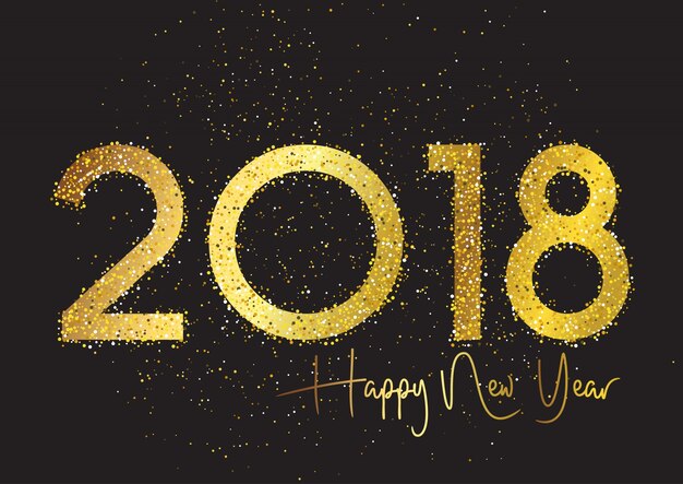 Glitter Happy New Year background