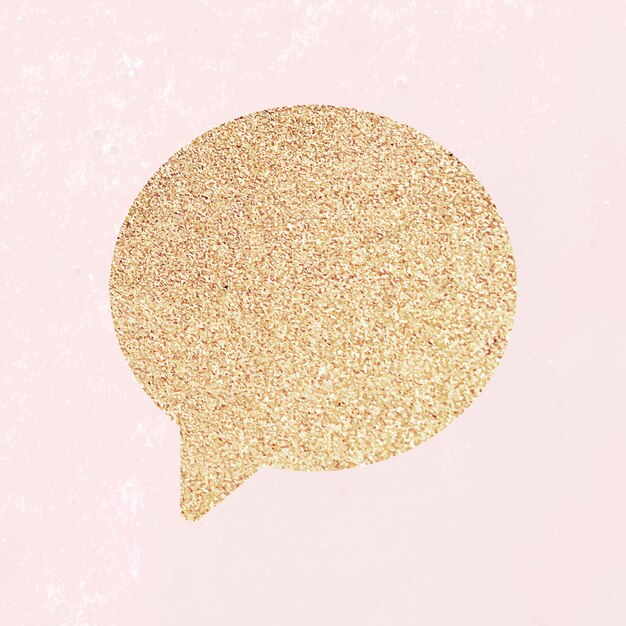 Glitter speech bubble vector