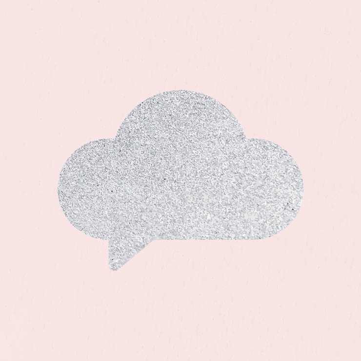 Free Vector glitter speech bubble vector