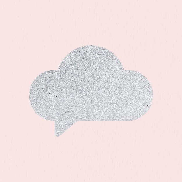 Glitter speech bubble vector