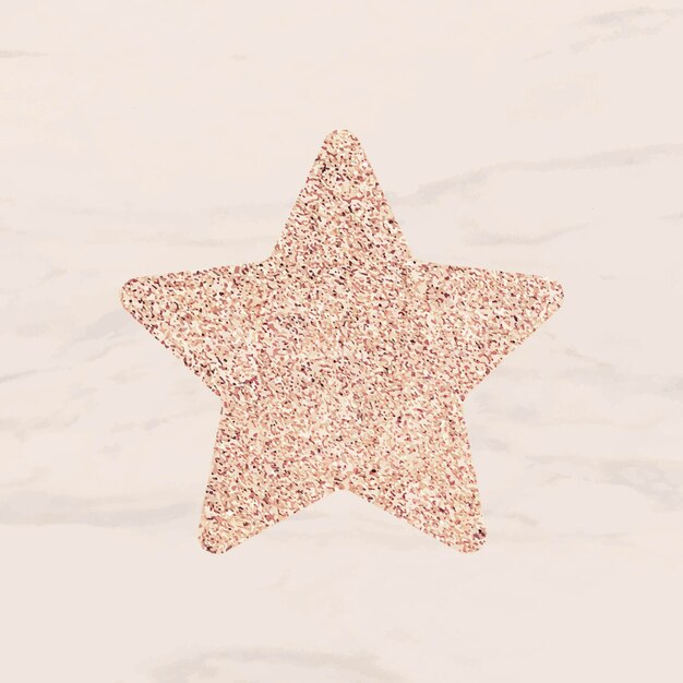 Glitter star sticker vector