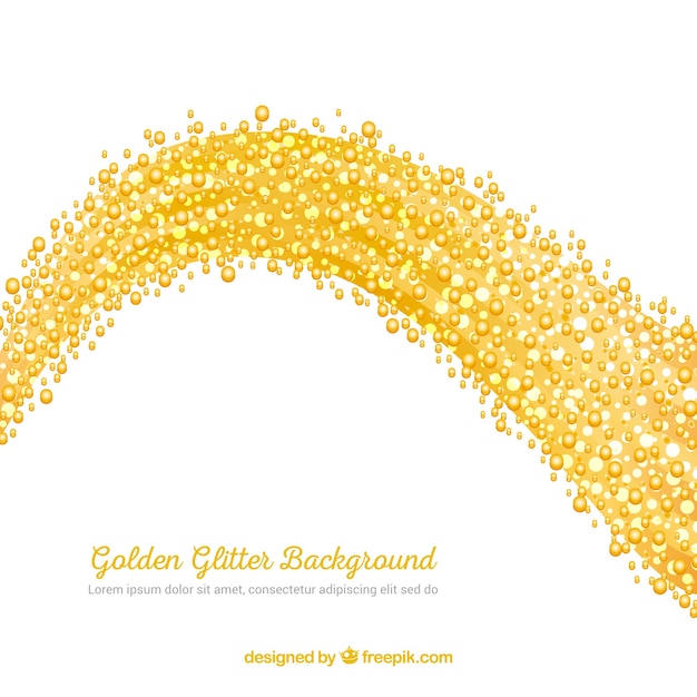 Glitter wave background in golden style