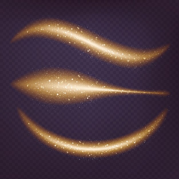 glitter wave collection with golden sparkles