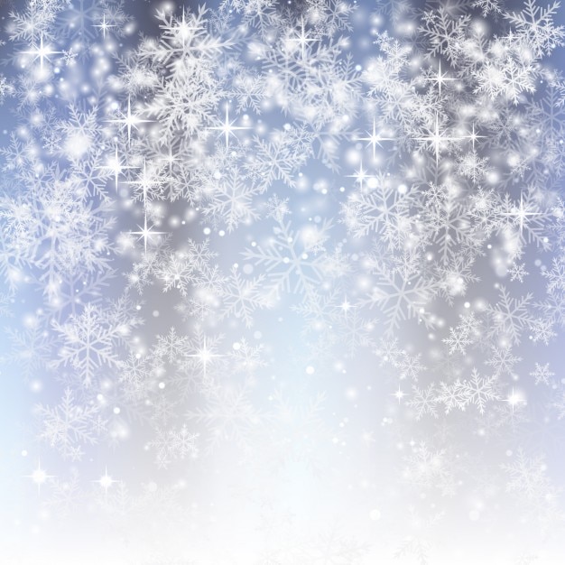 Free vector glittering background with snowflakes