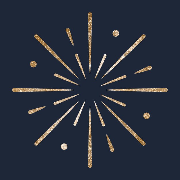 Glittery festive gold firework