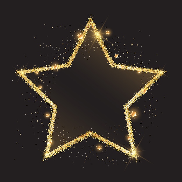 Glittery gold star background