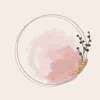 Free vector glittery round floral frame