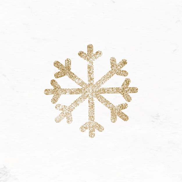 Блестящая снежинка Рождественский элемент вектора