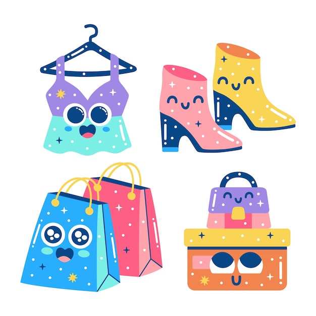 Glitzy fashion shop stickers