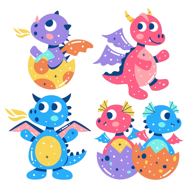 Glizty dragons stickers set