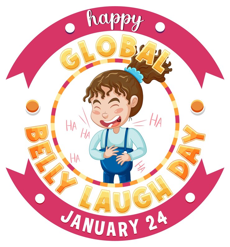 मुफ़्त वेक्टर global belly laugh day banner design