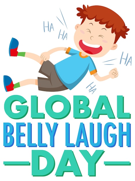 Global belly laugh day logo banner