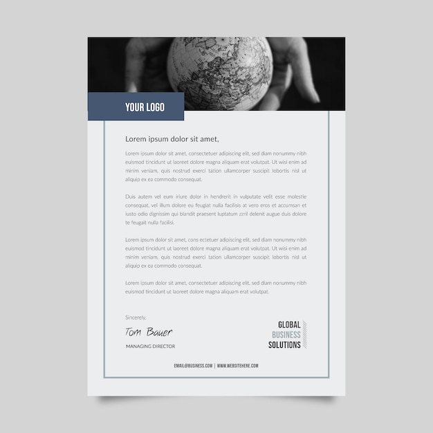 Free vector global business solution concept