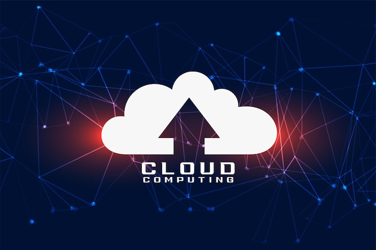 Free Vector global cloud computing background for remote encryption
