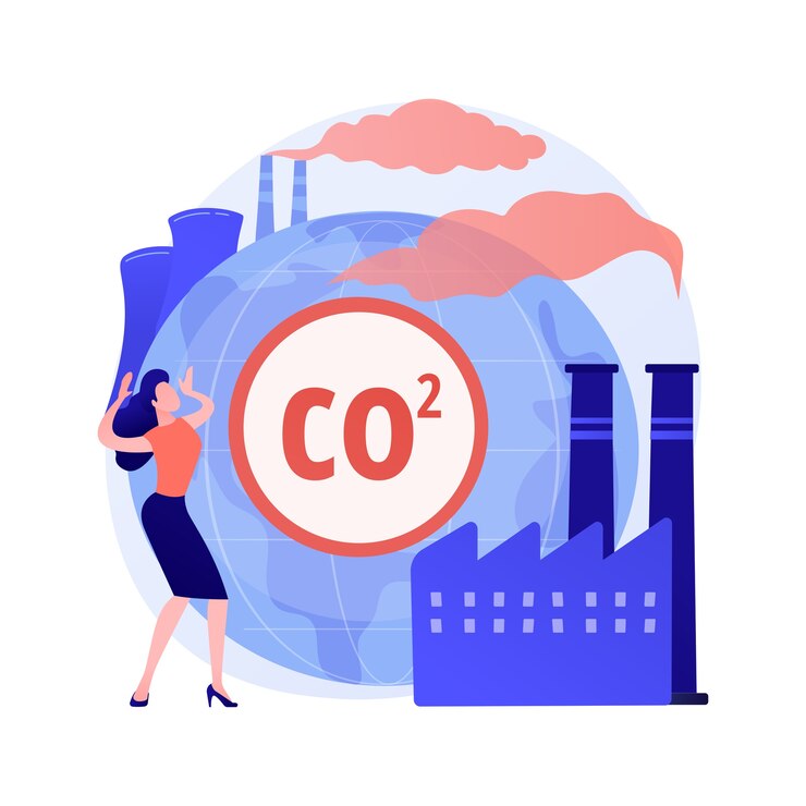 मुफ़्त वेक्टर वैश्विक co2 उत्सर्जन एब्स्ट्रैक्ट अवधारणा