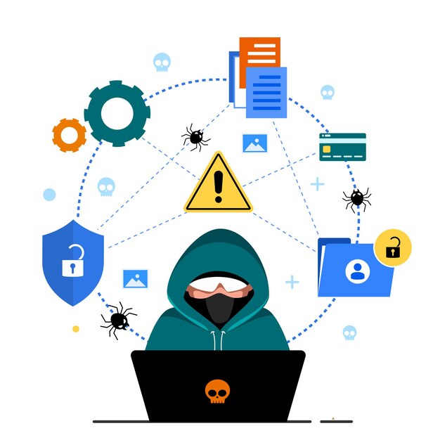 Global data security, personal data security, cyber data security online concept illustration, Internet security or information privacy & protection.