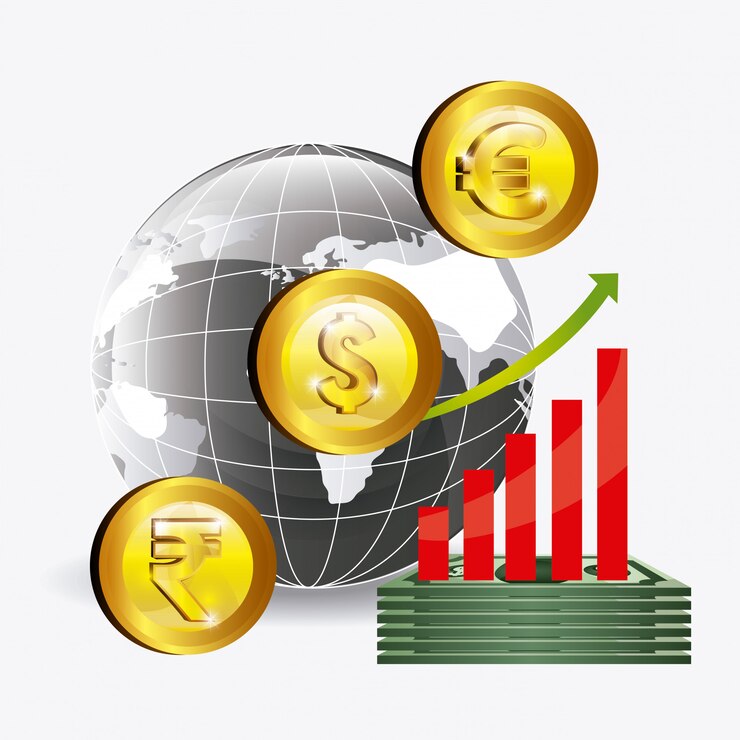 Free Vector global economy design.