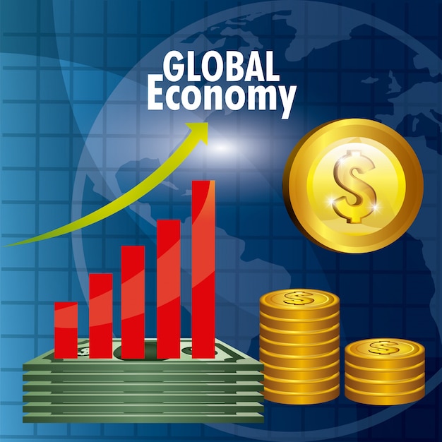 Free vector global economy design.