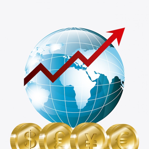 Бесплатное векторное изображение Глобальная экономика, деньги и бизнес