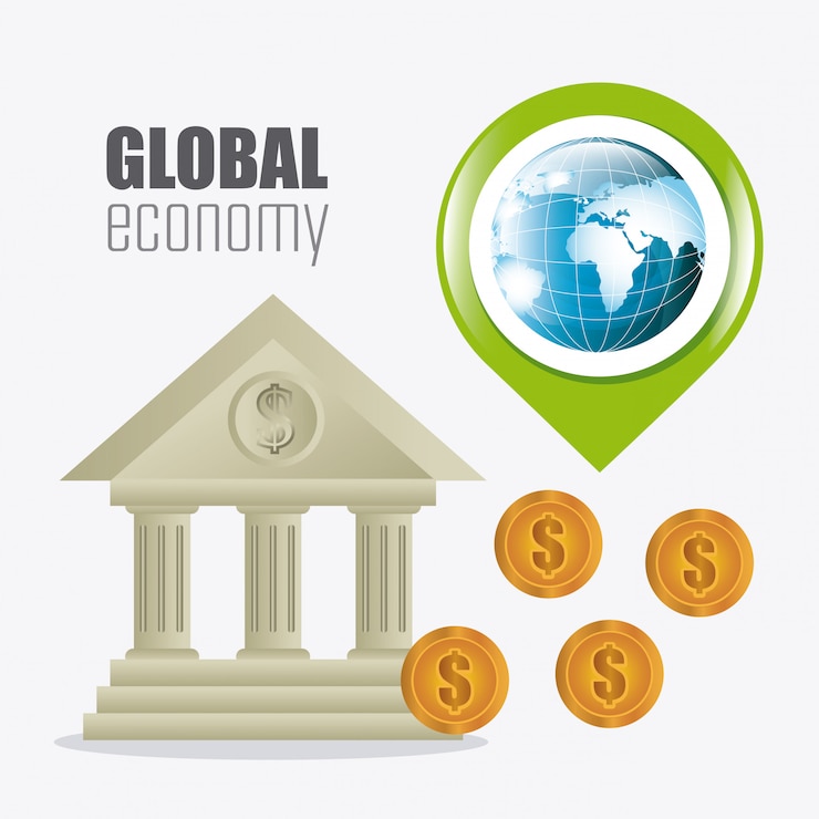 Free Vector global economy, money and business