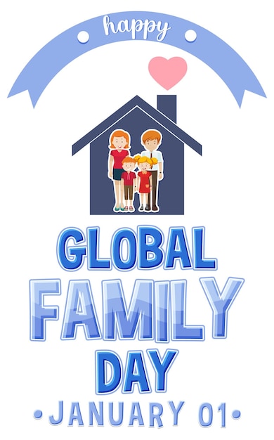 Global Family Day Banner Design – Free Vector Download