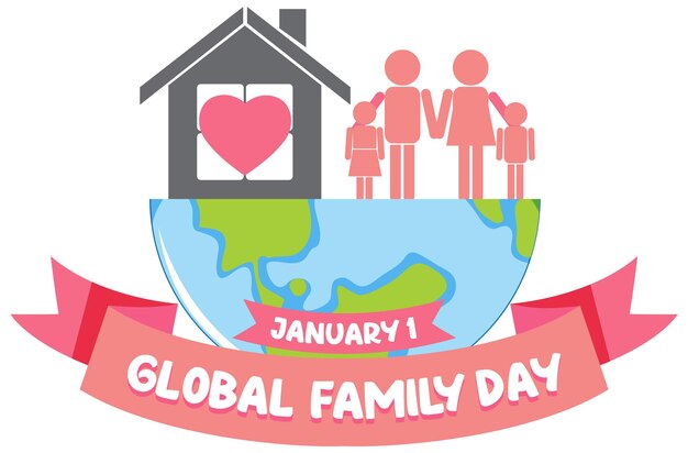 Global family day banner design