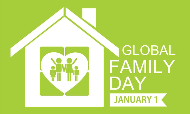 Global family day banner design